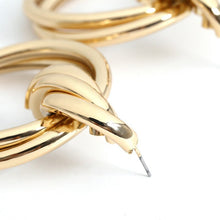Load image into Gallery viewer, Bold Golden Twisted Hoops