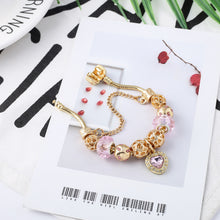 Load image into Gallery viewer, Bohemian Pink Charm Bracelet