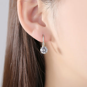 Chic Crystal Silver Earrings