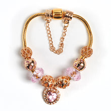 Load image into Gallery viewer, Bohemian Pink Charm Bracelet