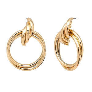 Bold Golden Twisted Hoops