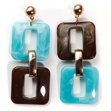 Load image into Gallery viewer, Abundance Square Turquoise Longdrops