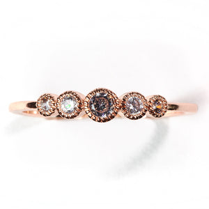 Chic Rose Gold Crystal Ring