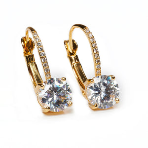 Chic Crystal Gold Earrings