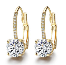 Load image into Gallery viewer, Chic Crystal Gold Earrings