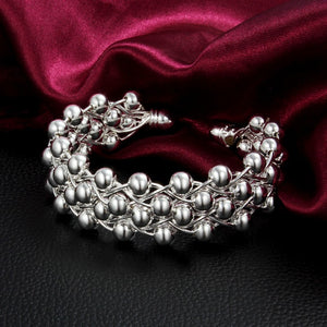 Abundance Silver Cuff Bracelet