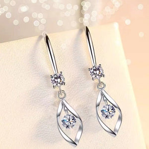 Chic Mid-drop Sparkle Earrings
