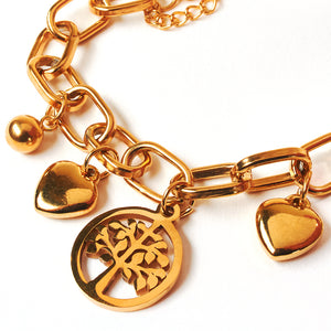 Abundance Golden Charm Bracelet