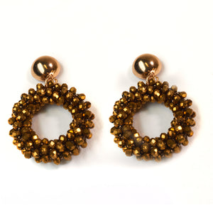 Bohemian Golden Beaded Earrings