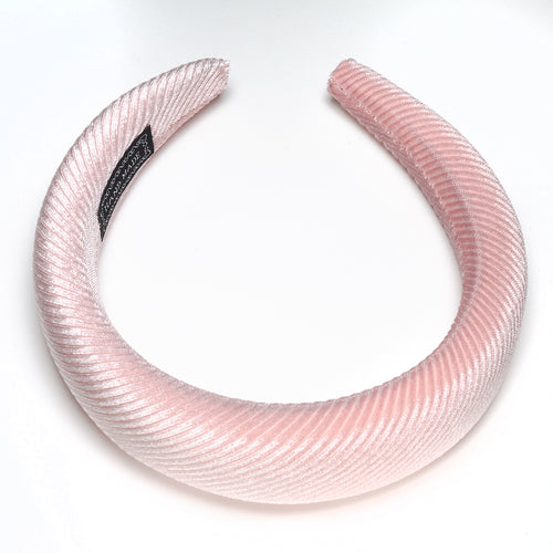 Jules Padded Headbands Pink Velvet