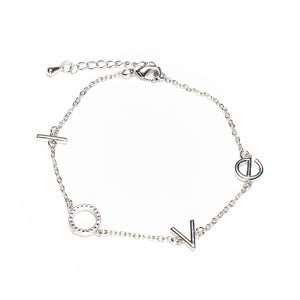 Abundance Silver LOVE Crystal Bracelet