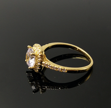Load image into Gallery viewer, Chic Golden Ring with Crystal Chunk