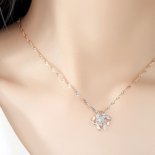 Load image into Gallery viewer, Infinity Rose Gold Sparkle Necklace