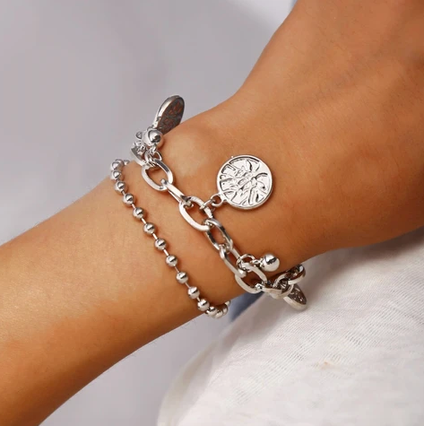 Abundance Silver Charm Bracelet