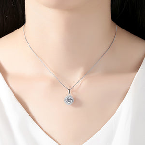 Minimal Sparkling Chunk Necklace Silver