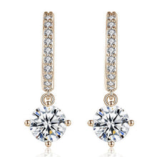 Load image into Gallery viewer, Chique golden short drop sparkle earrings