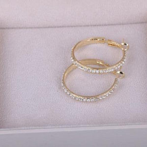 Bold and Gold Big Sparkle Hoops