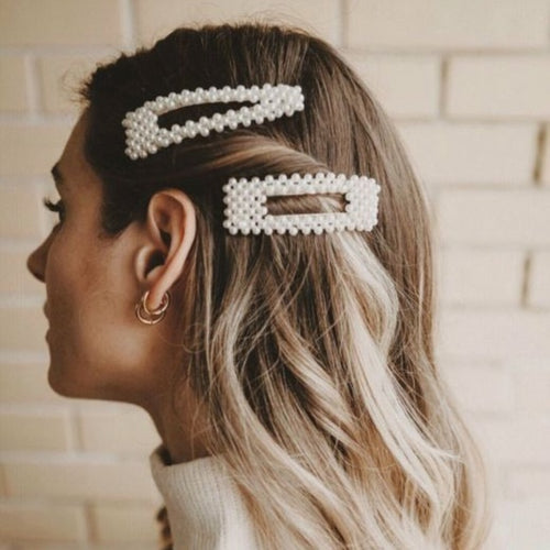 Chic Pearly Hair Clip Rectangle