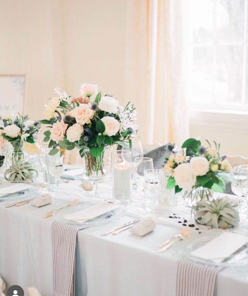 Elegant tablescape with florals and candles